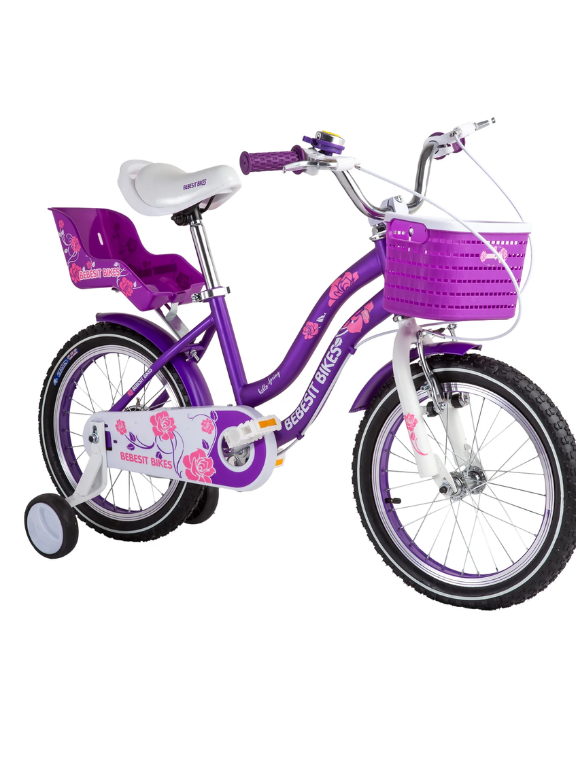 Bicicleta Infantil Aro 16 para Niña Púrpura - Diseño de Paseo