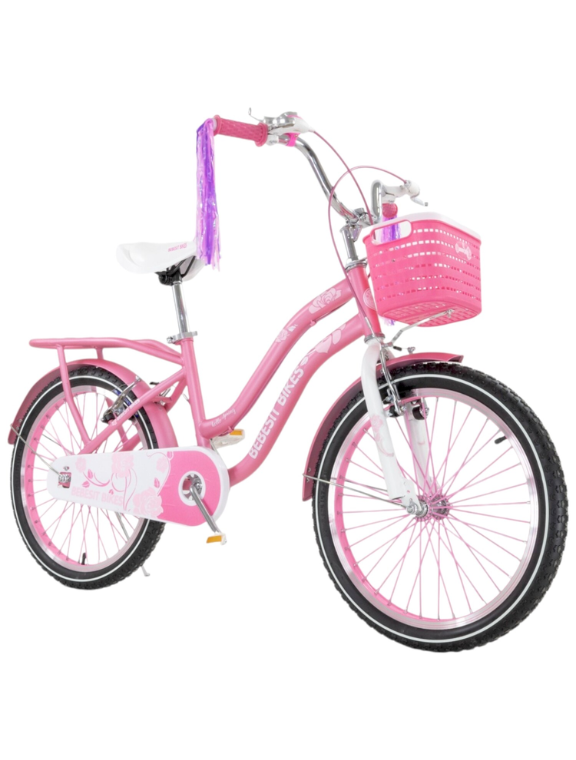 Bicicleta Junior Aro 20 para Niña Rosado - Con Canasto Frontal