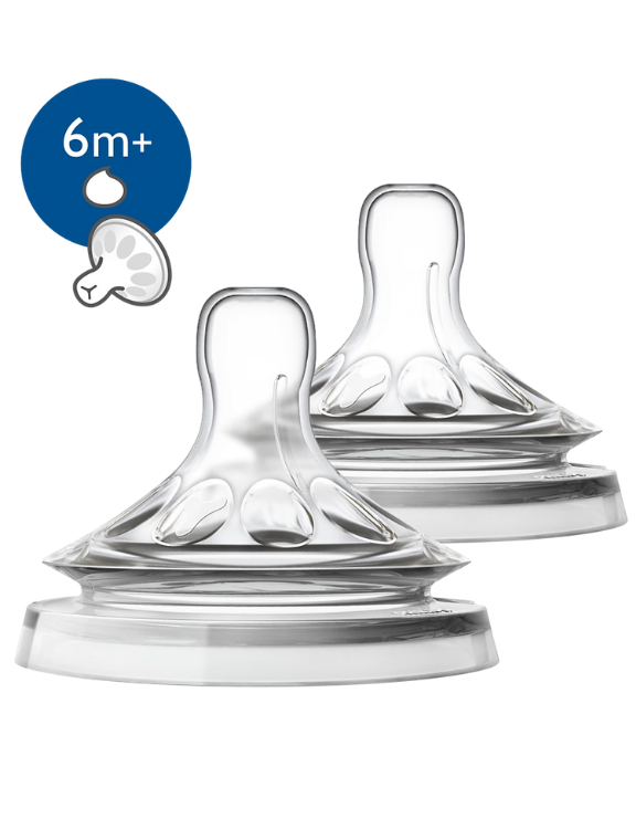 Set 2 Tetinas Natural 2.0 Líquidos Espesos 9M+ - Philips Avent
